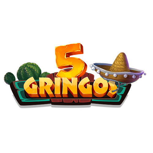 Das offizielle Logo des 5 Gringo Online Casinos mit bunter Gestaltung.